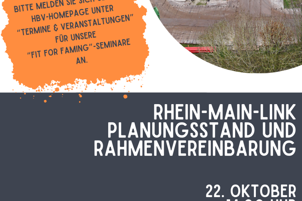 Fit for Farming - Rhein-Main-Link – Planungsstand und Rahmenbedingungen,