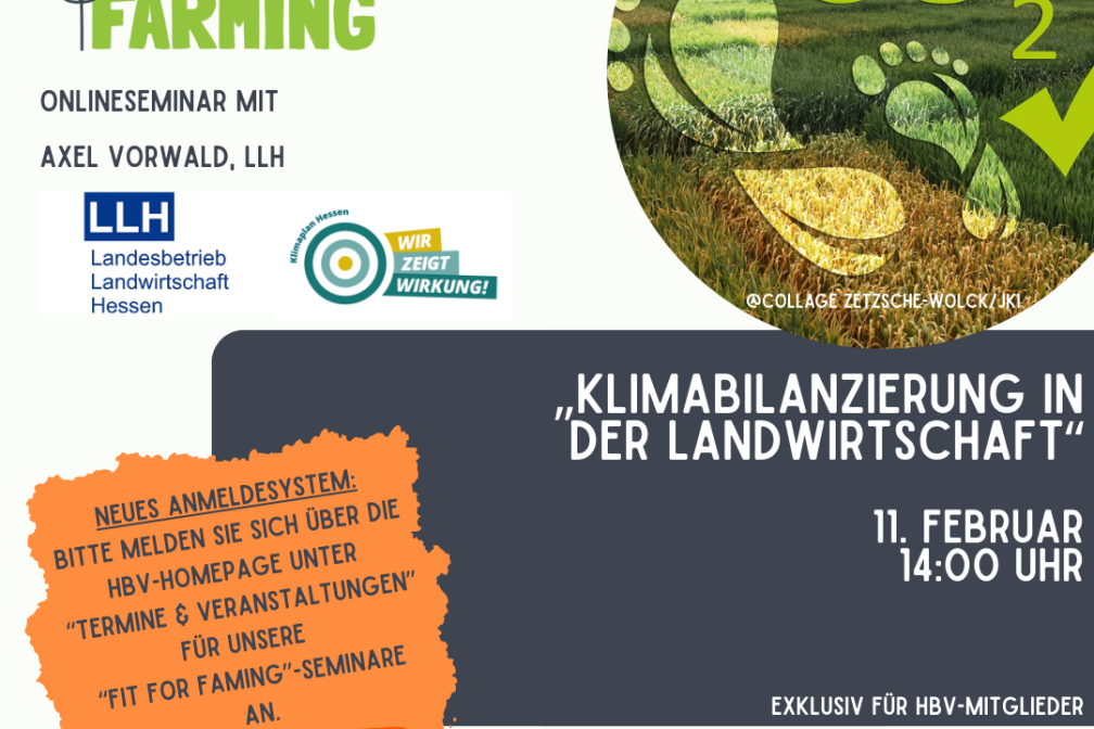 Fit for farming - Klimabilanzierung in der Landwirtschaft - Online-Seminar am 11. Februar 2026