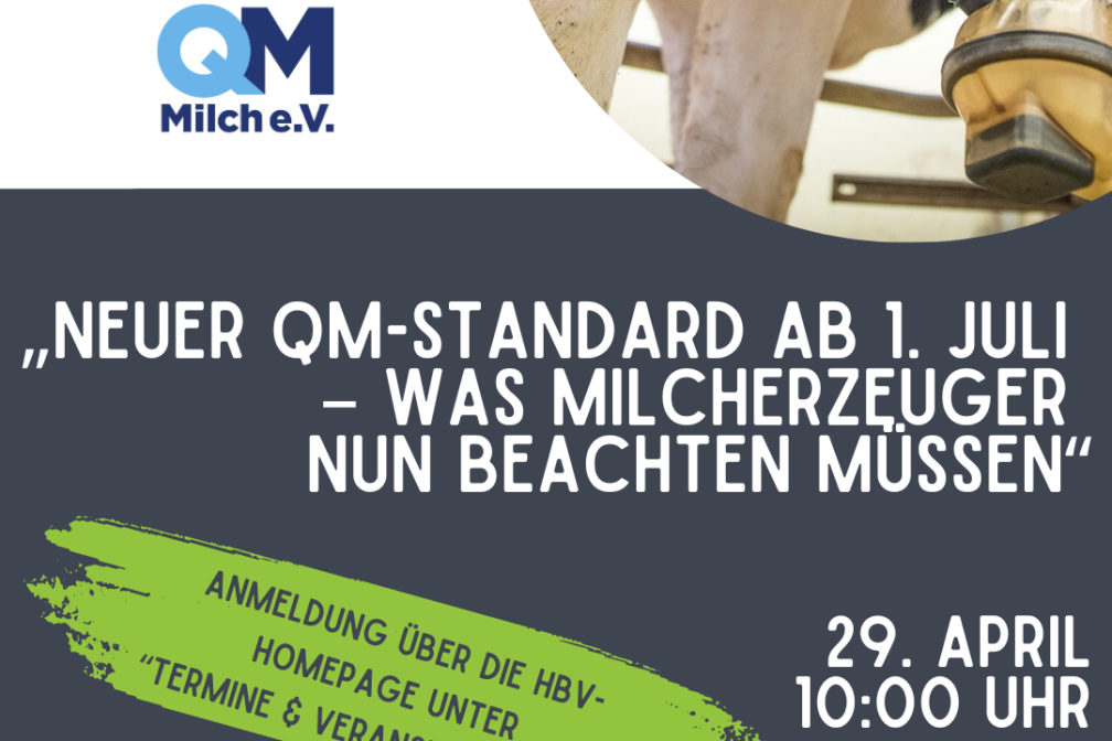 Fit for farming: „Neuer QM-Standard ab 1. Juli – Was Milcherzeuger nun beachten müssen“ am 29.04.2026