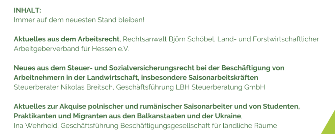 Beschäftigung von Saisonarbeitskräften und Aushilfen