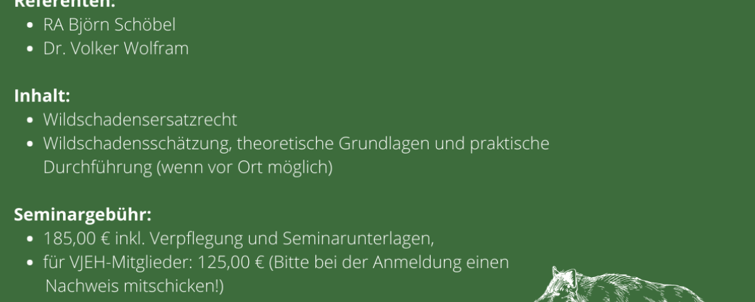 Wildschadensseminar am 10.03.2026 – Alsfeld-Eudorf