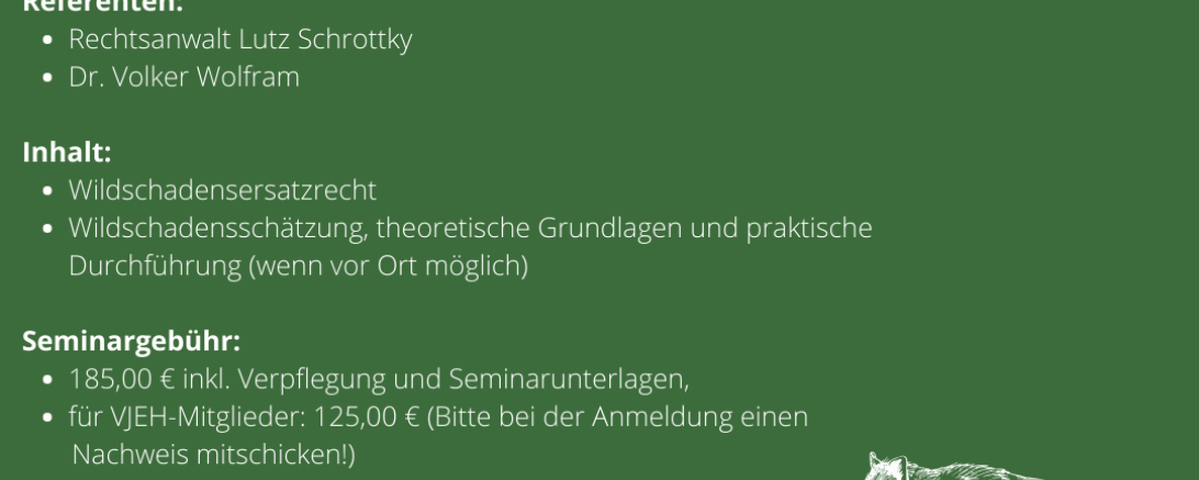 Wildschadensseminar am 12.03.2026 in Friedrichsdorf
