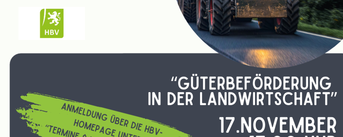 Fit for farming: “Güterbeförderung  in der Landwirtschaft”